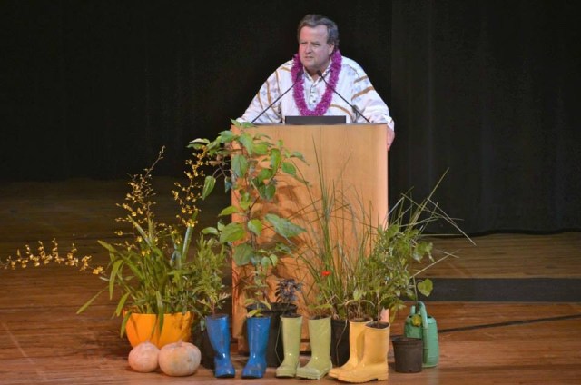 nice photo of hooser on stage with boots in forfround